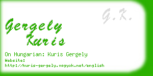 gergely kuris business card